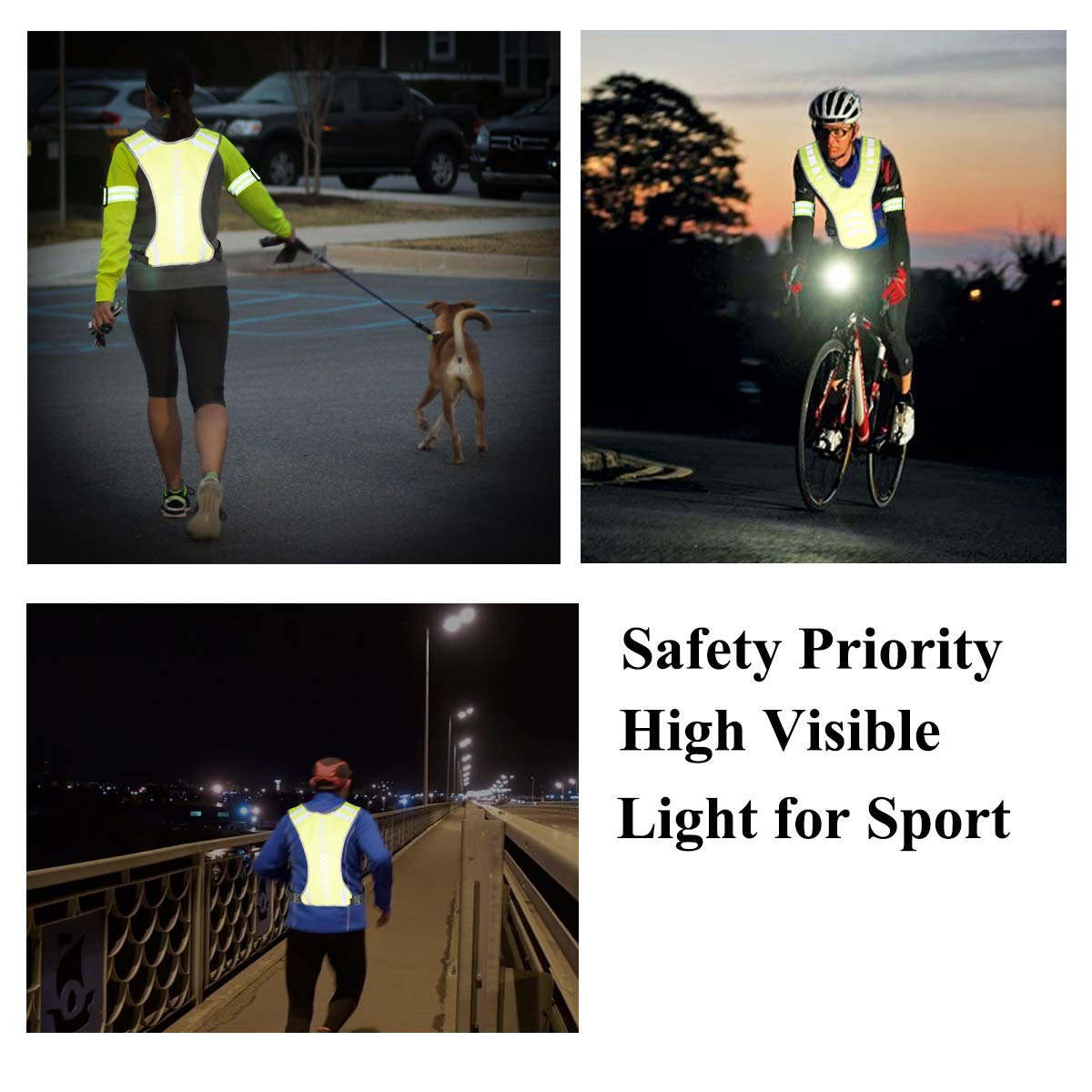 Night Cycling Reflective Vest with Pocket