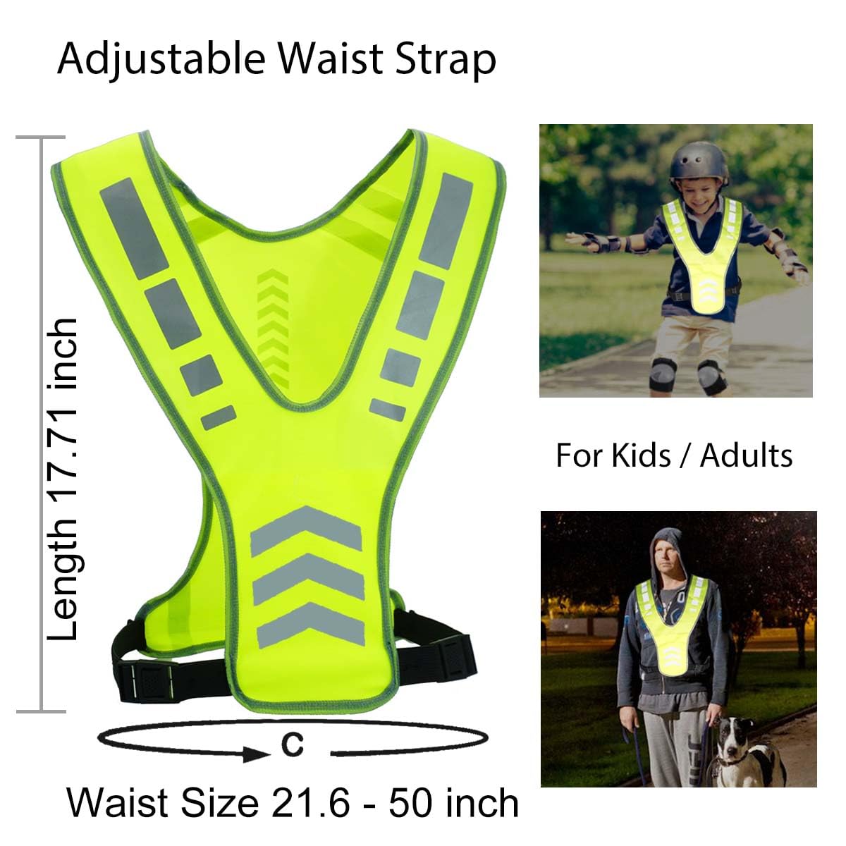 Night Cycling Reflective Vest with Pocket