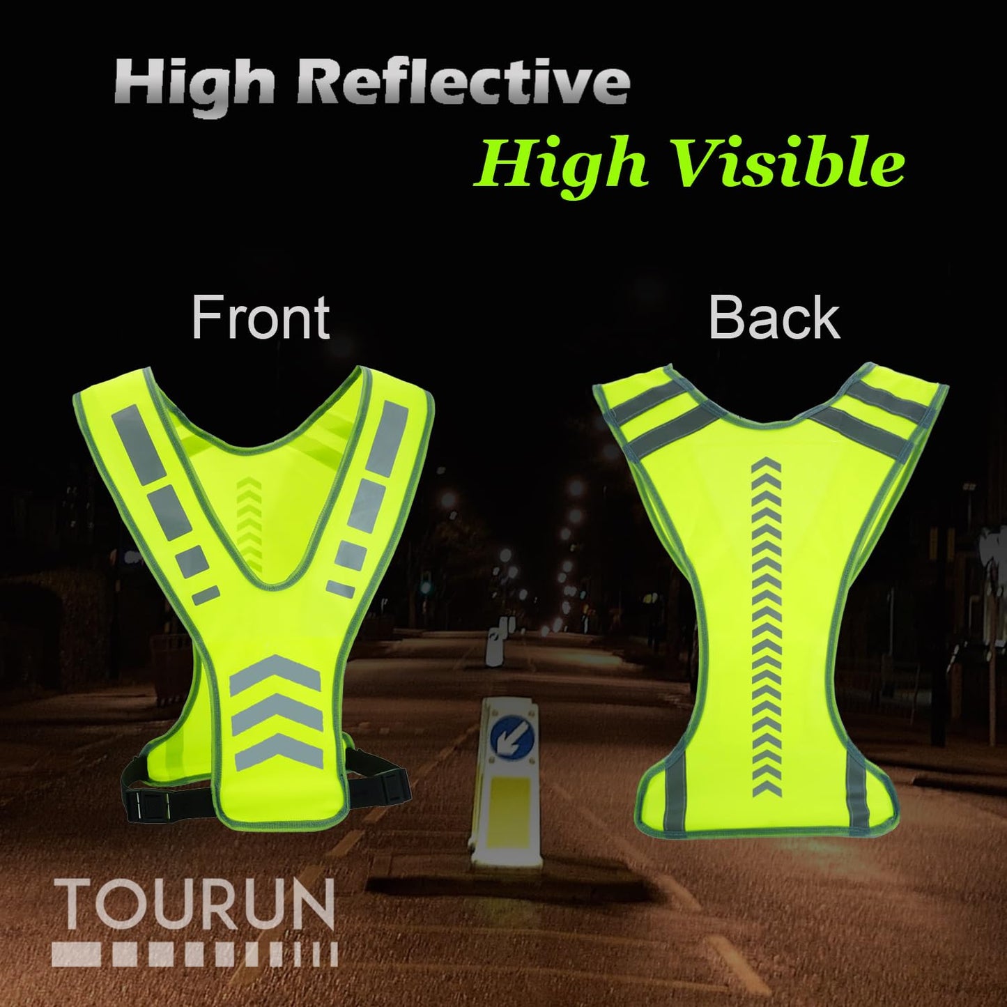 Night Cycling Reflective Vest with Pocket