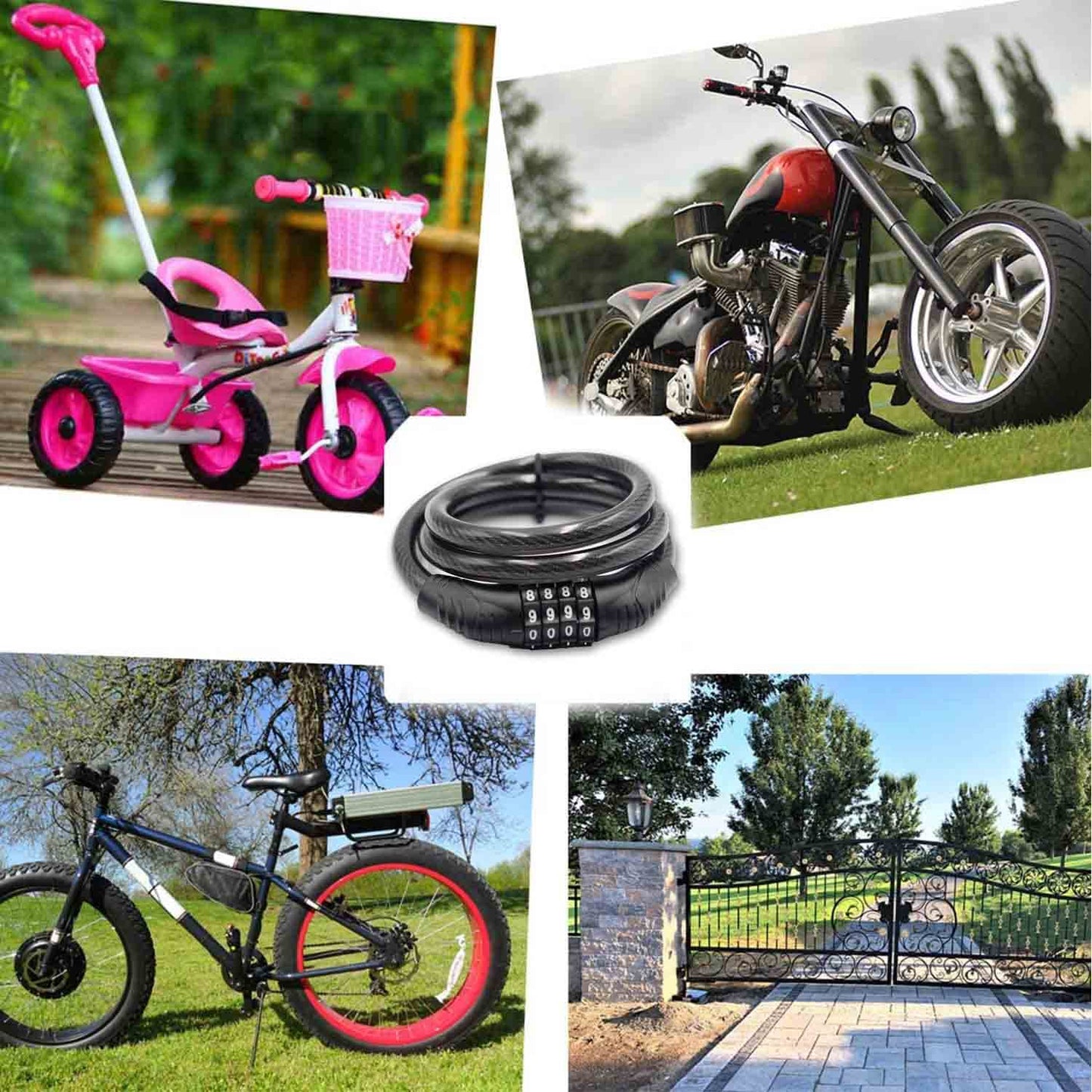 Combination Bike Cable Lock
